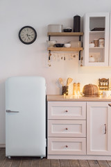 Fototapeta na wymiar Scandinavian style kitchen interior
