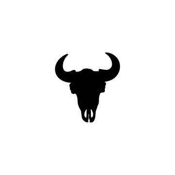 cow skull vector icon. cow skull sign on white background. cow skull icon for web and app