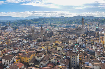 Obraz premium Panorama of Florence with the cathedral dome - Tuscany Italy