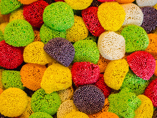 Fototapeta na wymiar Assorted gummy candies. Top view. Jelly sweets. 