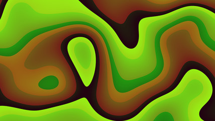 Abstract background with color blots, transitions and bends.