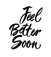 Black lettering on white background , inscription, calligraphy design. Art design to make a poster, card, postcard, paper print. Modern brush ink calligraphy. Vector