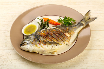 Grilled dorado fish