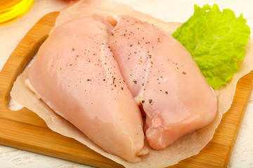 Raw chicken breast