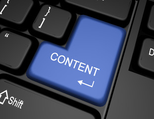 Fototapeta premium 3D keyboard with content button