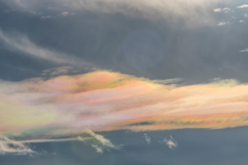 Refraction in a Large Cloud in a Sunny Sky