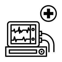 Obraz premium Cardiogram vector icon