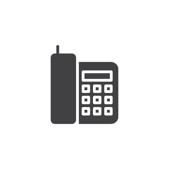 Office phone vector icon. filled flat sign for mobile concept and web design. Telephone simple solid icon. Symbol, logo illustration. Pixel perfect vector graphics