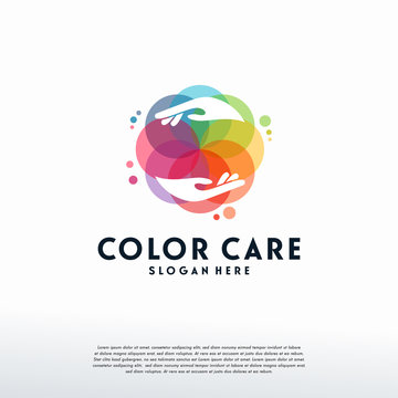 Colorful People Care logo vector, Health Care logo designs template, design concept, logo, logotype element for template