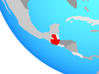 Guatemala on simple globe.