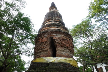 Outdoor temple garden Thailand