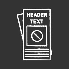 Protest leaflet chalk icon