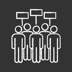 Protest event chalk icon