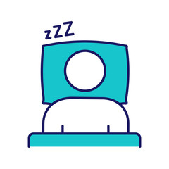 Sleeping time color icon