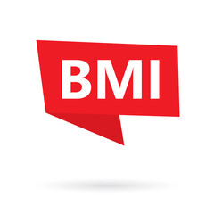 BMI (Body Mass Index) acronym on a sticker- vector illustration