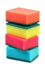 Sponges for washing of ware isolated.