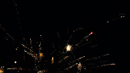 festive fireworks in the sky
