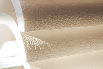 Products from Styrofoam , covered with decorative putty