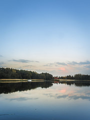 zachód słońca nad jeziorem Raczyńskim