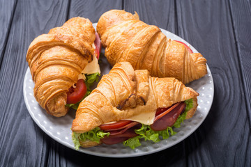 French croissant sandwich