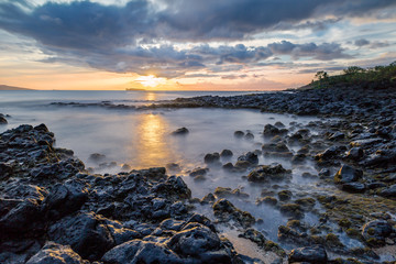 Sunset at La Perouse Bay in Maui, Hawaii