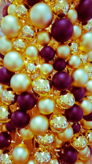 Colorful Christmas tree balls background