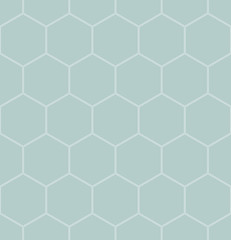 Geometric abstract vector hexagonal background. Geometric modern light blue and white ornament. Seamless modern pattern