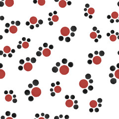 Abstract Pattern Coloring black and red points