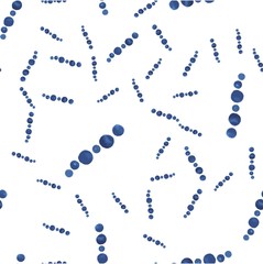 Abstract pattern of dots blue line