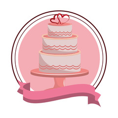 Big cake with flowers