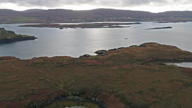 Flying over the beautiful west coast close to Dunvegan Castle - Scotland