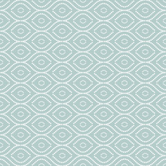 Seamless vector ornament. Modern background. Geometric modern light blue and white dotted pattern