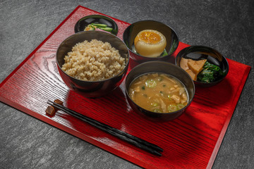 玄米ご飯　Brown rice Japanese food