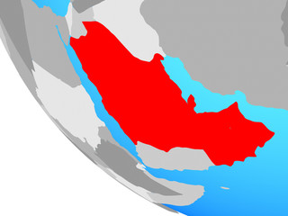 Fototapeta premium CCASG countries on simple globe.