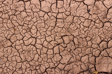 Dry land soil earth surface texture detail close up