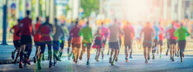 marathon runners background 