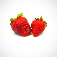 Sweet strawberry on a white background.