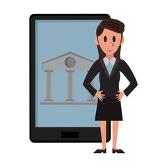 Executive businesswoman cartoon