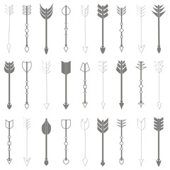 monochrome vector set with drawing arrows for your design