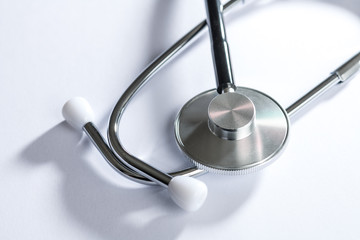 stethoscope on white table