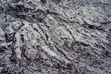 Closeup View of Sands with the Little Winter Frost and Snow on Them - Blurred pattern for Background