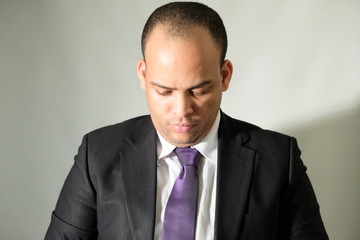 Man in formal outfit presenter businessman