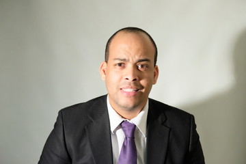 Man in formal outfit presenter businessman