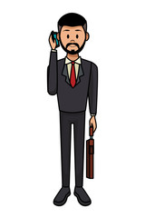 Businessman using smartphone