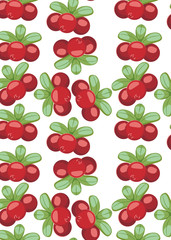 pattern with Cowberry Lingonberry