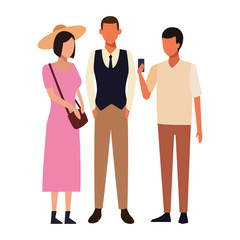Fototapeta premium People meeting cartoon