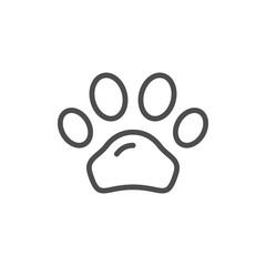 Animal paw line icon
