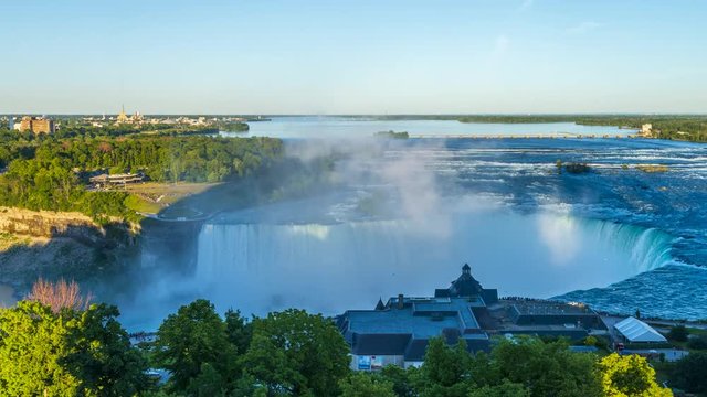 Canada, Ontario, Niagara Falls, Horseshoe Falls, Timelpase day to night