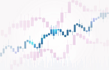 Vector background with stock market candlesticks chart. Forex trading creative design. Candlestick graph illustration for trade analytics