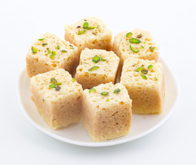 Indian Traditional Famous Sweet Food Mysore Pak or Mysoor Pak
